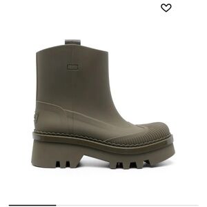 Chloé Chunky Olive Green Rain Boots